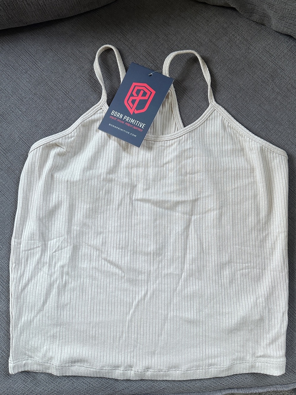 NWT Born Primative Keep It Easy Tank Oatmeal Brown Size Small
